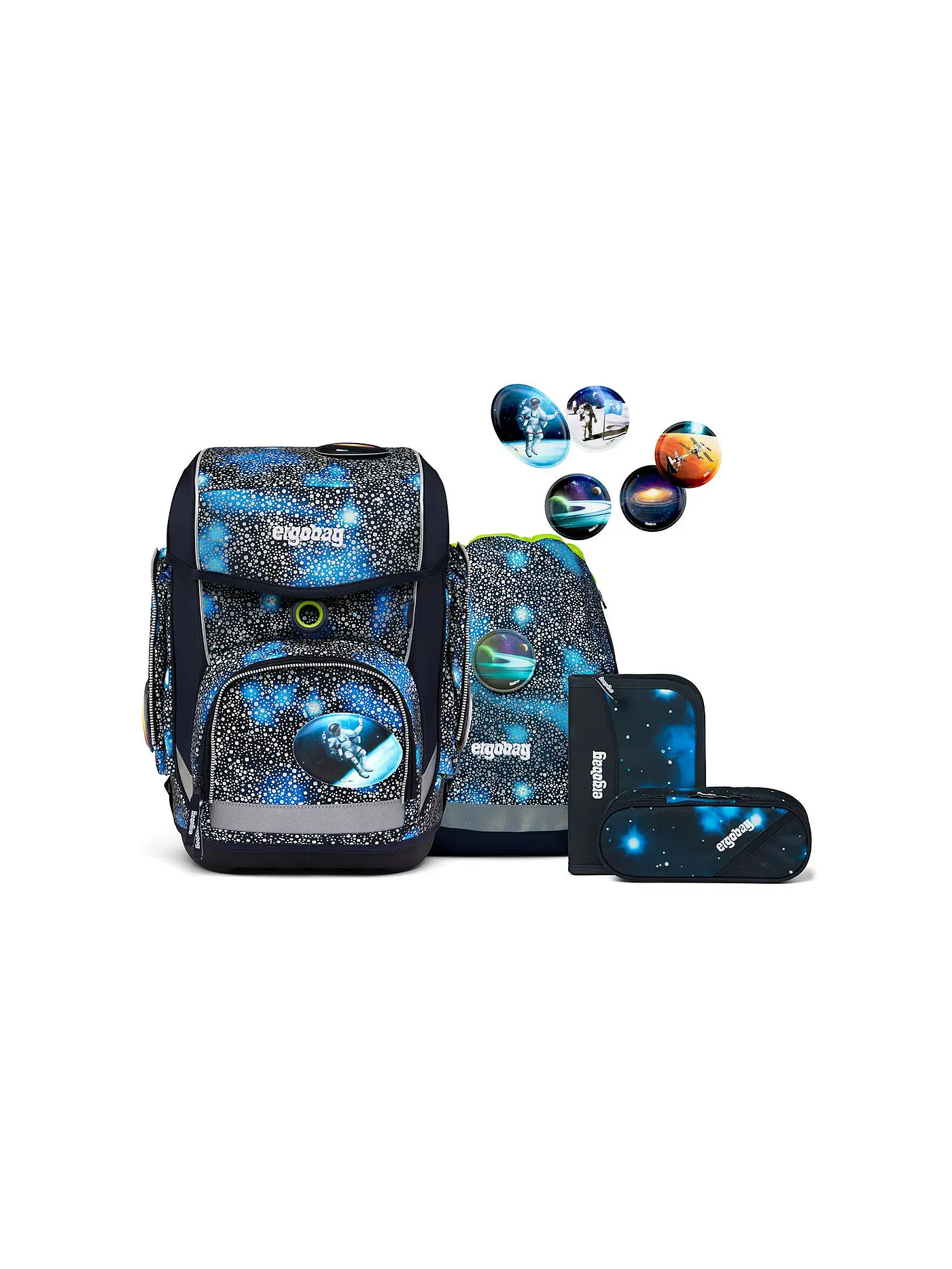 ERGOBAG | Schultaschen Set 5tlg Cubo Bär Anhalter durch die Galaxis | 